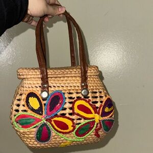 Authentic Mexican wicker handbag